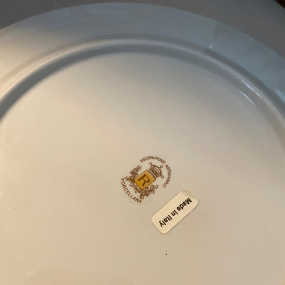 VTG. Dessert Plate and 6 Cake Forks In Original Box with Certificate - Italy - Picture 9 of 13